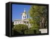 Franklin Pierce Statue, State Capitol, Concord, New Hampshire, New England, USA-Richard Cummins-Framed Stretched Canvas