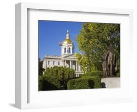 Franklin Pierce Statue, State Capitol, Concord, New Hampshire, New England, USA-Richard Cummins-Framed Photographic Print