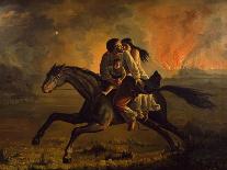 Fire in Pampa and Flight of Indigenous People-Franklin Rawson-Mounted Giclee Print