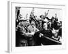 Franklin Roosevelt in the Back Seat of His Car, Surrounded by Cheering Citizens, 1930s-null-Framed Photo