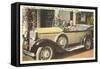 Franklin Roosevelt in Vintage Car, Warm Springs, Georgia-null-Framed Stretched Canvas