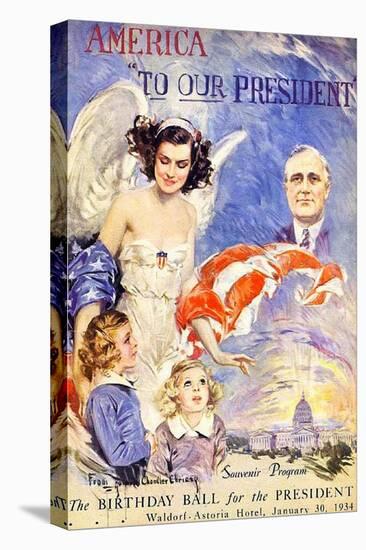 Franklin Roosevelt's Birthday Ball, 1934-Howard Chandler Christy-Howard Chandler Christy-Stretched Canvas