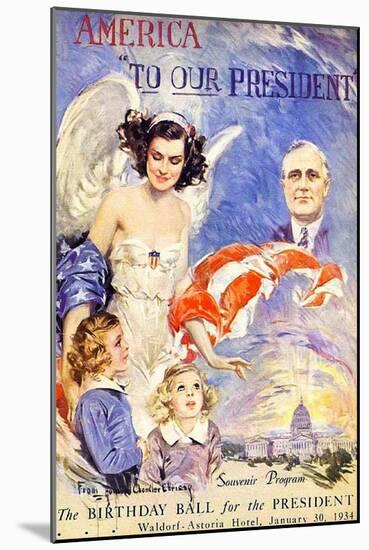 Franklin Roosevelt's Birthday Ball, 1934-Howard Chandler Christy-Howard Chandler Christy-Mounted Art Print