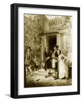 Franklin's Bookshop, 1745-Jean Leon Gerome Ferris-Framed Giclee Print