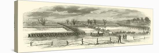 Franklin's Division Recrossing the Rappahannock, December 1862-null-Stretched Canvas