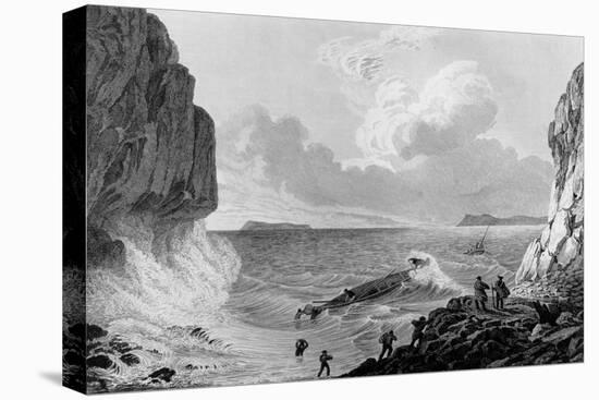 Franklin's expedition landing in a storm,1821-George Back-Stretched Canvas