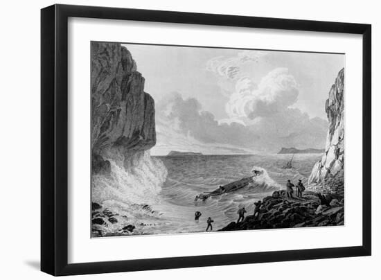 Franklin's expedition landing in a storm,1821-George Back-Framed Giclee Print