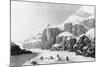 Franklin's Expedition Preparing an Encampment on the Barren Grounds and Gathering Lichen, 1823-George Back-Mounted Giclee Print