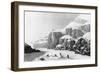 Franklin's Expedition Preparing an Encampment on the Barren Grounds and Gathering Lichen, 1823-George Back-Framed Giclee Print