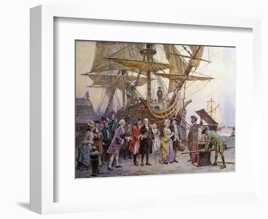 Franklin's Homecoming, c.1785-Jean Leon Gerome Ferris-Framed Giclee Print