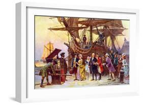 Franklin's Return to Philadelphia-Jean Leon Gerome Ferris-Framed Art Print