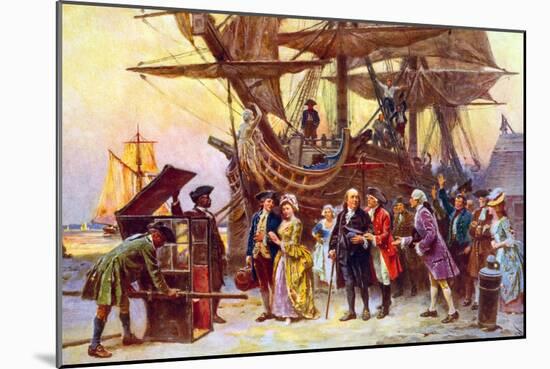 Franklin's Return to Philadelphia-Jean Leon Gerome Ferris-Mounted Art Print