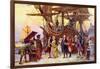 Franklin's Return to Philadelphia-Jean Leon Gerome Ferris-Framed Art Print