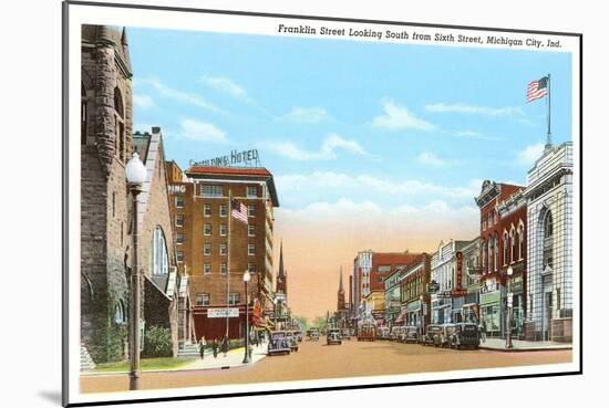 Franklin Street, Michigan City, Indiana-null-Mounted Art Print