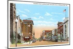 Franklin Street, Michigan City, Indiana-null-Mounted Art Print