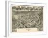 Franklin, Virginia - Panoramic Map-Lantern Press-Framed Art Print