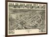 Franklin, Virginia - Panoramic Map-Lantern Press-Framed Art Print