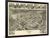 Franklin, Virginia - Panoramic Map-Lantern Press-Framed Art Print