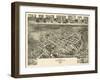 Franklin, Virginia - Panoramic Map-Lantern Press-Framed Art Print