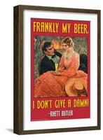 Frankly My Beer, I Don't Give a Damn-null-Framed Art Print