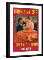 Frankly My Beer, I Don't Give a Damn-null-Framed Art Print