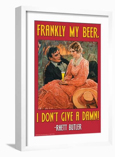 Frankly My Beer, I Don't Give a Damn-null-Framed Art Print