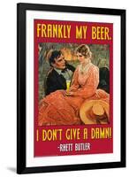 Frankly My Beer, I Don't Give a Damn-null-Framed Art Print