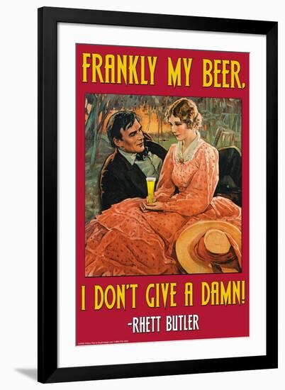 Frankly My Beer, I Don't Give a Damn-null-Framed Art Print