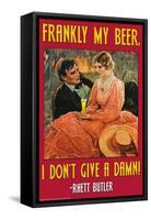 Frankly My Beer, I Don't Give a Damn-null-Framed Stretched Canvas