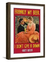 Frankly My Beer, I Don't Give a Damn-null-Framed Art Print