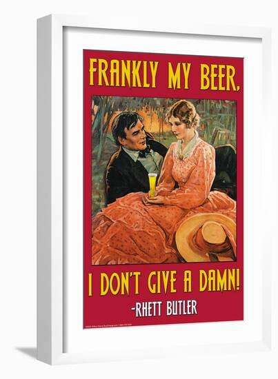 Frankly My Beer, I Don't Give a Damn-null-Framed Art Print