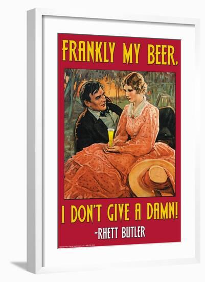 Frankly My Beer, I Don't Give a Damn-null-Framed Art Print