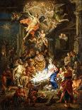 The Adoration of the Shepherds, 1741-Frans Christoph Janneck-Framed Stretched Canvas