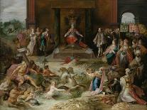 The Last Supper in a Painted Oval in a Surround Decorated with the Four Evangelists and God the…-Frans Francken the Younger-Giclee Print