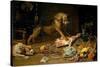 Frans Snyders / 'A Pantry', Before 1636, Flemish School, Oil on canvas, 99 cm x 145 cm, P01750.-FRANS SNYDERS-Stretched Canvas