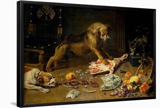 Frans Snyders / 'A Pantry', Before 1636, Flemish School, Oil on canvas, 99 cm x 145 cm, P01750.-FRANS SNYDERS-Framed Poster