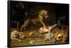 Frans Snyders / 'A Pantry', Before 1636, Flemish School, Oil on canvas, 99 cm x 145 cm, P01750.-FRANS SNYDERS-Framed Poster