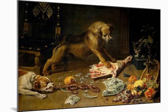 Frans Snyders / 'A Pantry', Before 1636, Flemish School, Oil on canvas, 99 cm x 145 cm, P01750.-FRANS SNYDERS-Mounted Poster