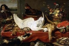 A Butcher's Stall with Cats and Kittens playing and a Butcher holding a Boar's Head-Frans Snyders-Giclee Print