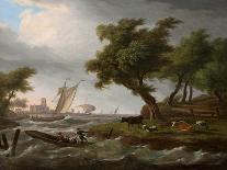 Town on an Estuary, C.1801-02-Frans Swagers-Stretched Canvas