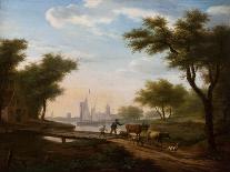 Town on an Estuary, C.1801-02-Frans Swagers-Stretched Canvas