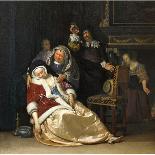 Dr.'s Visit (1657), Van Mieris As A Humorous Storyteller, Dr. Checks Pulse Of Lovesick Young Woman-Frans van Elder Mieris-Stretched Canvas