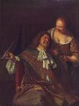 Lady in Front of Mirror-Frans Van Mieris-Framed Giclee Print