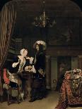 Cavalier in the Shop, 1660-Frans van Mieris the Elder-Framed Giclee Print