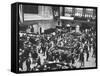 Frantic Day at the New York Stock Exchange During the Market Crash-Yale Joel-Framed Stretched Canvas