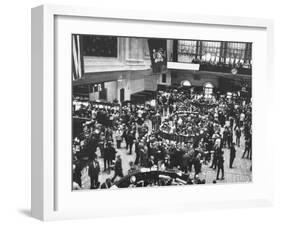 Frantic Day at the New York Stock Exchange During the Market Crash-Yale Joel-Framed Photographic Print