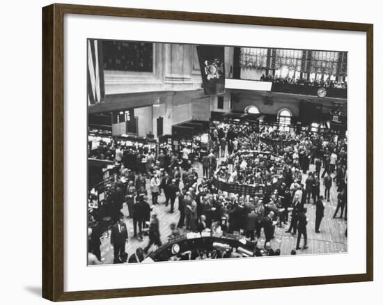 Frantic Day at the New York Stock Exchange During the Market Crash-Yale Joel-Framed Photographic Print