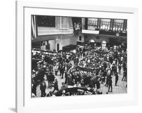 Frantic Day at the New York Stock Exchange During the Market Crash-Yale Joel-Framed Photographic Print