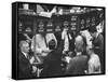 Frantic Day at the New York Stock Exchange During the Market Crash-Yale Joel-Framed Stretched Canvas