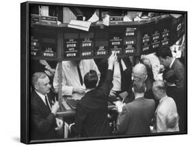 Frantic Day at the New York Stock Exchange During the Market Crash-Yale Joel-Framed Photographic Print